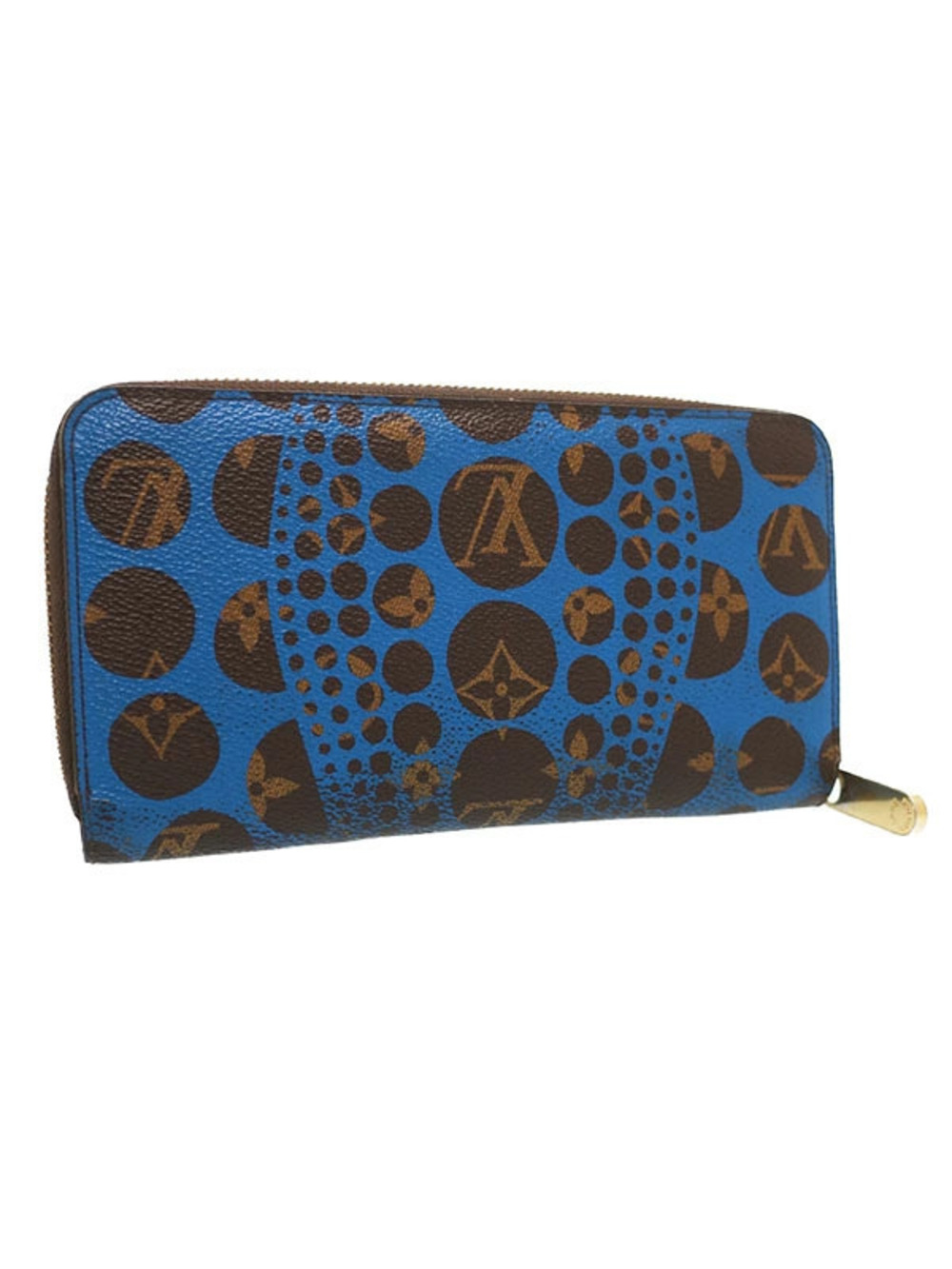 Louis Vuitton Wallet Pumpkin Zippy Long Zipper Dot Monogram Round Brown